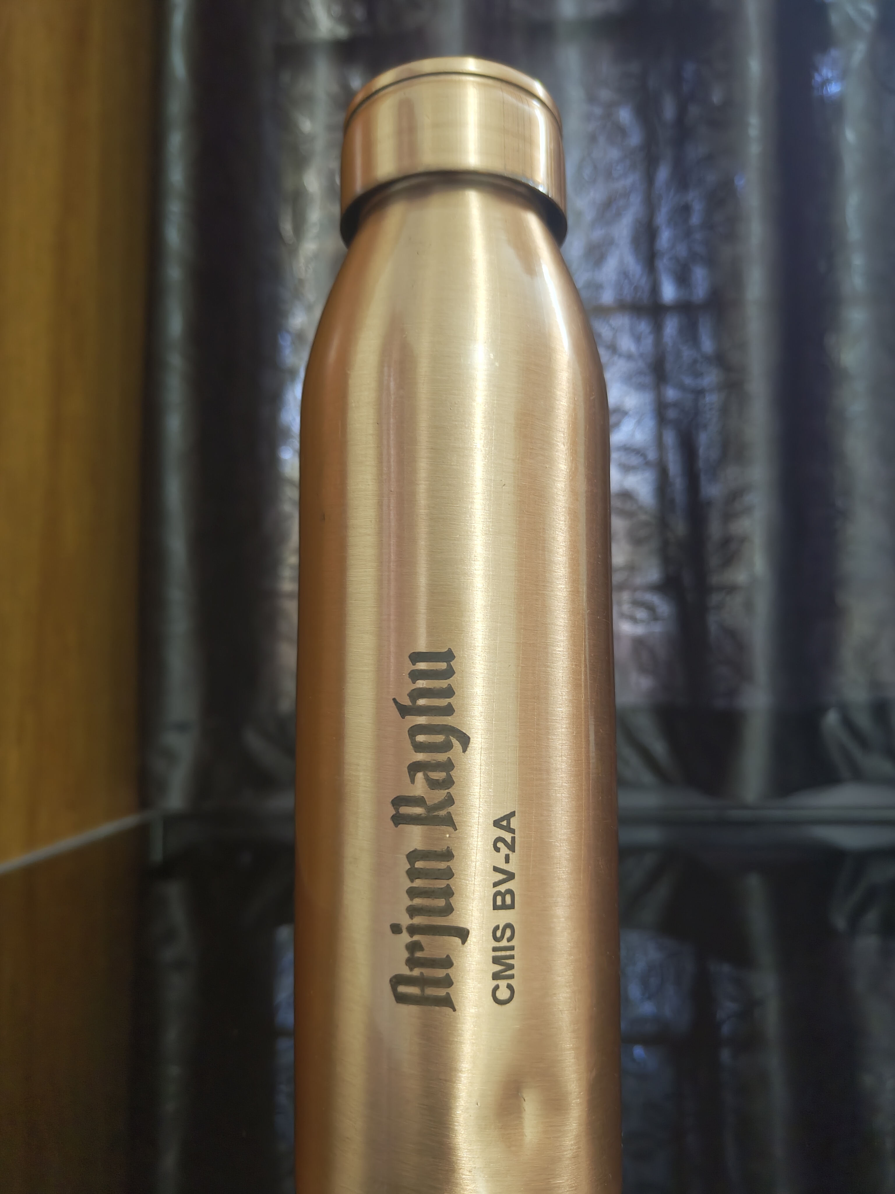 Copper bottle with custom text